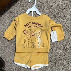 Disney Mustard Yellow Simba and Nala Baby Set